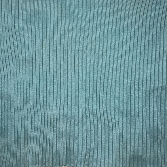 Vintage ribbed Y2K collared baby blue shirt - Picture 3 of 5